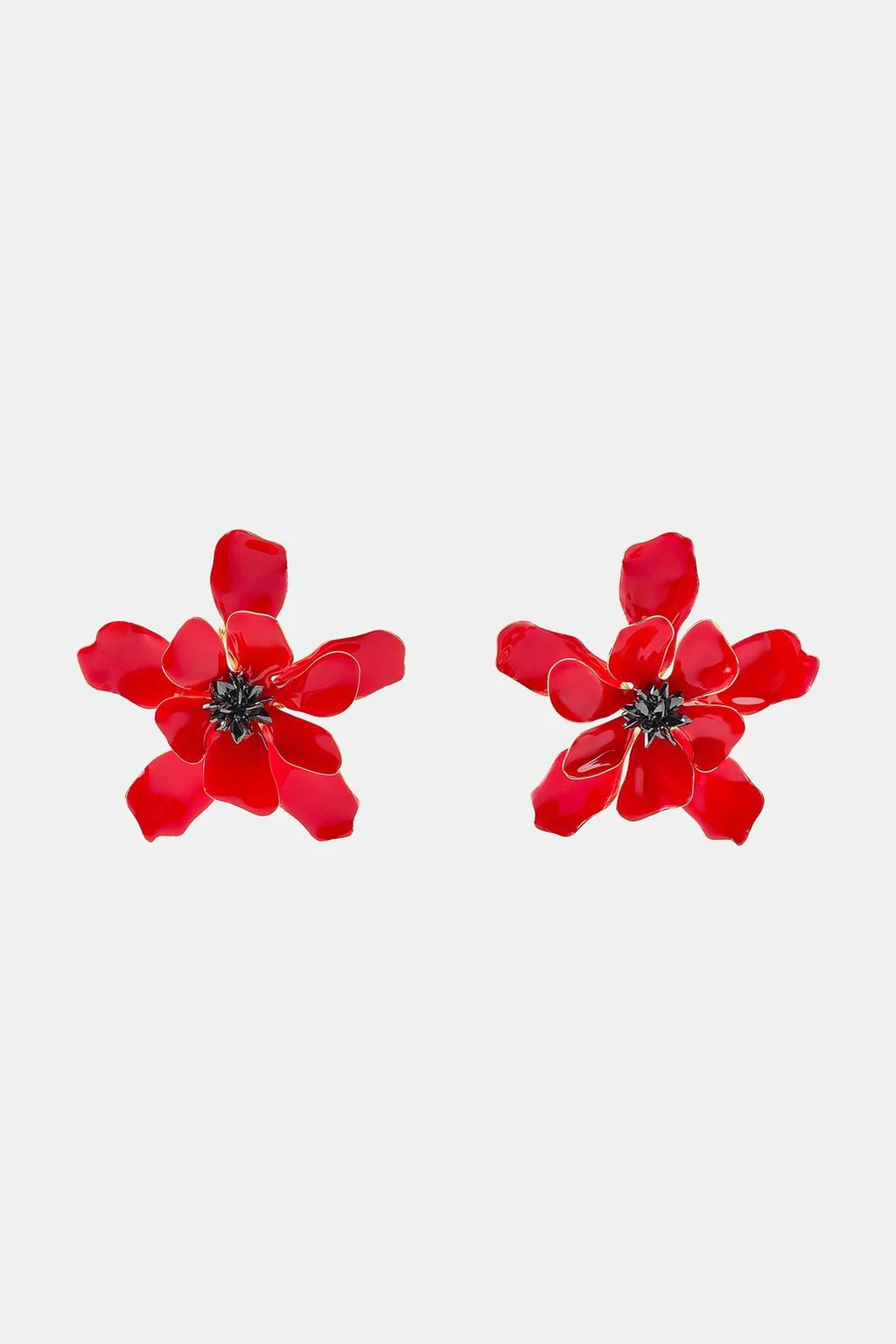 MAXI ENAMELLED FLOWER EARRINGS