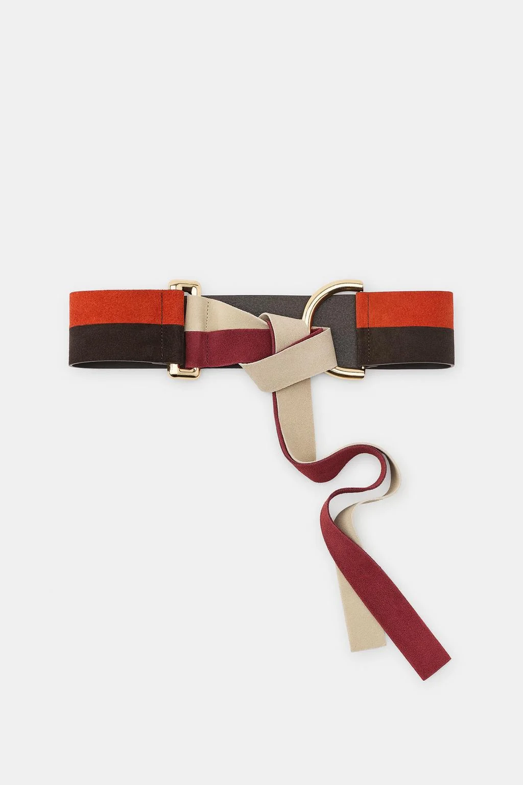 100% SPLIT SUEDE DOUBLE STRAP LEATHER BELT
