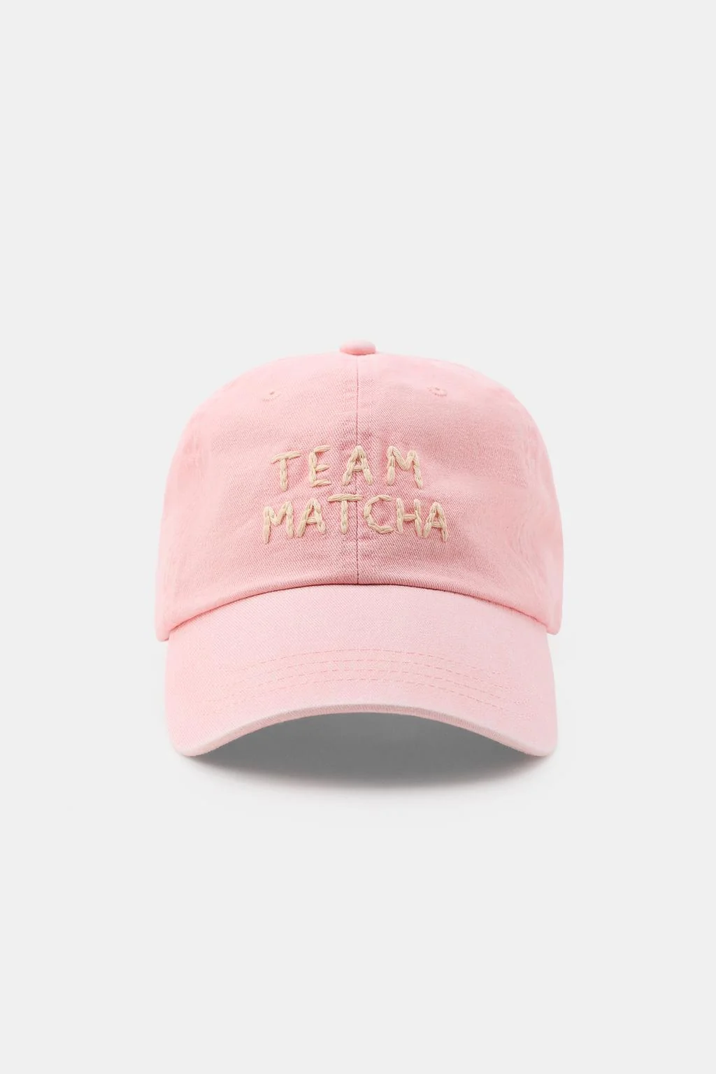 TWILL CAP WITH MATCHA TEXT