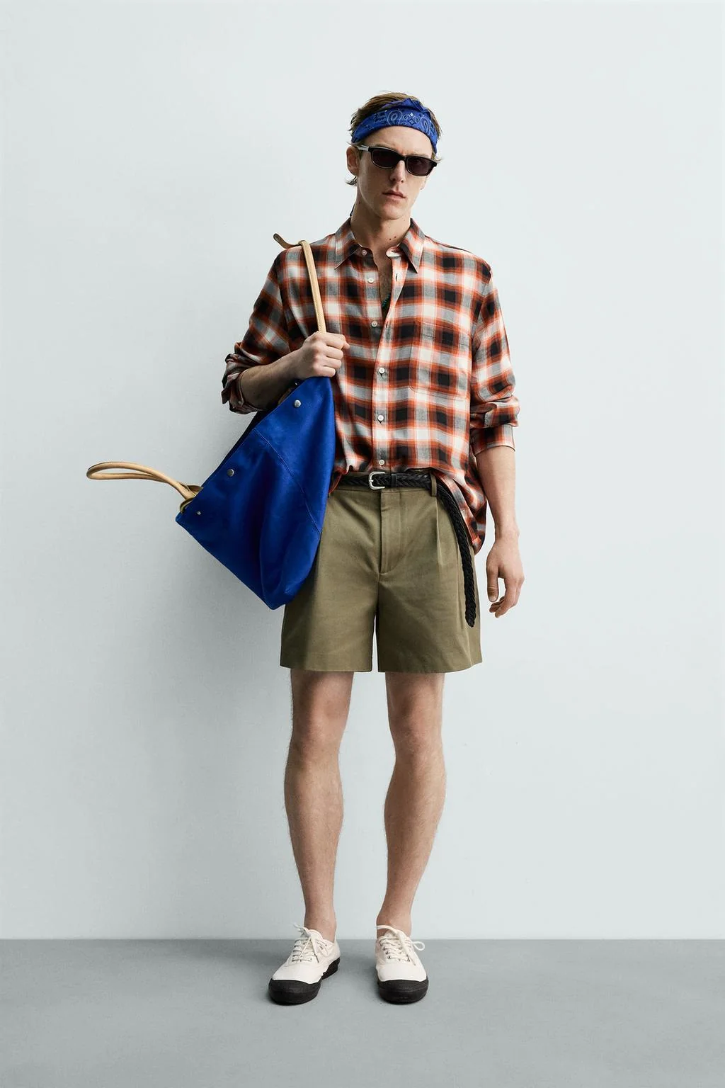 AARON LEVINE X ZARA SHORT PLEATED BERMUDA SHORTS