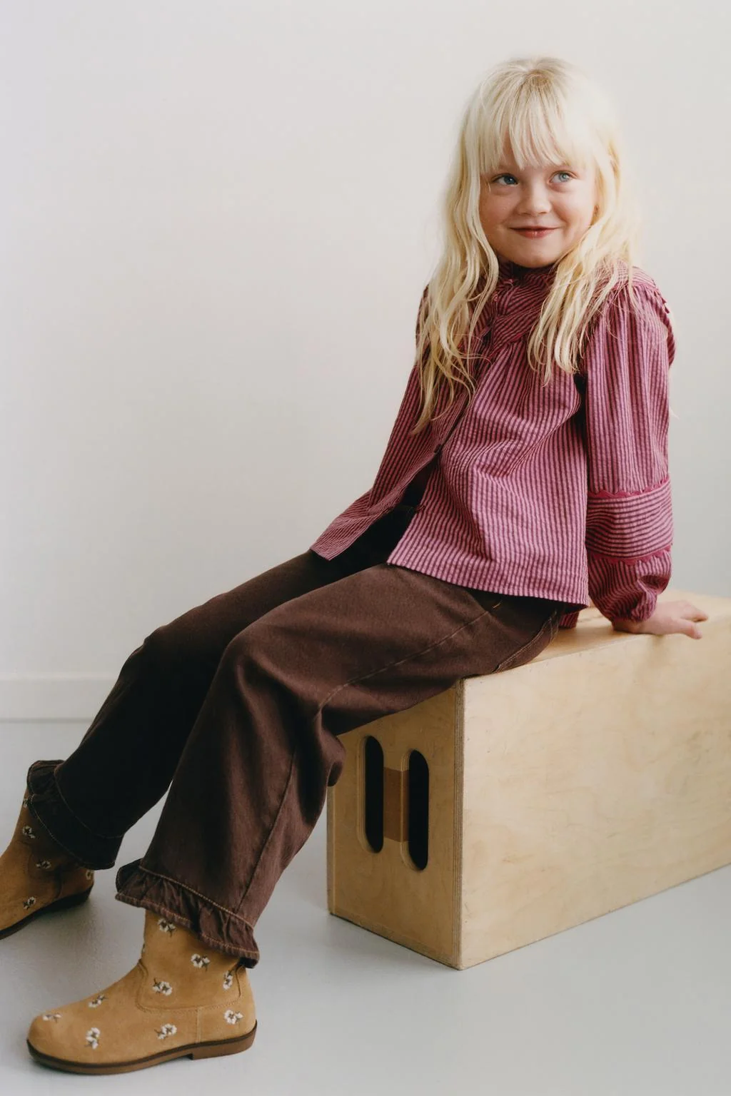 Твиловые кюлоты с оборками по низу