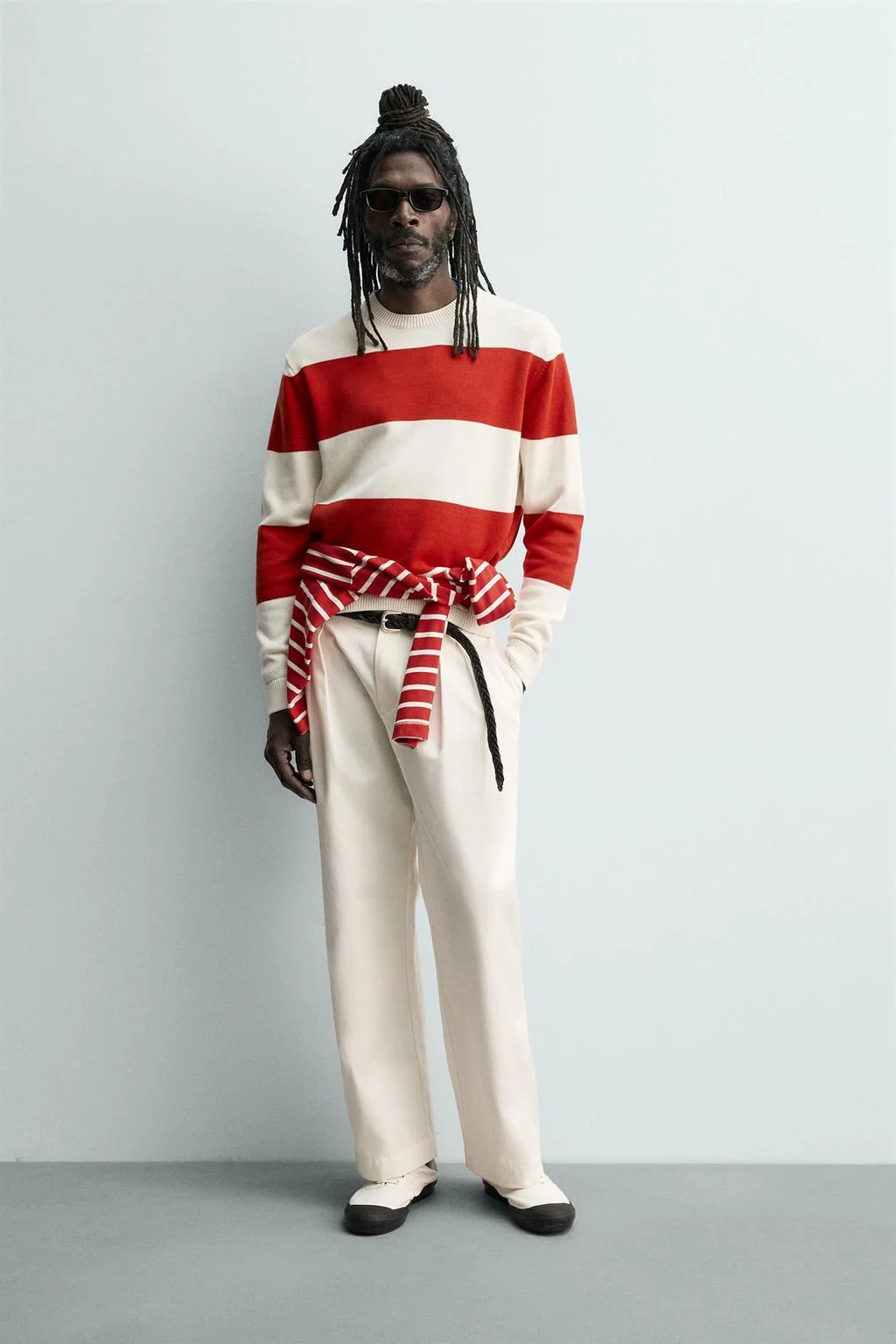 PLEATED CHINO TROUSERS AARON LEVINE X ZARA