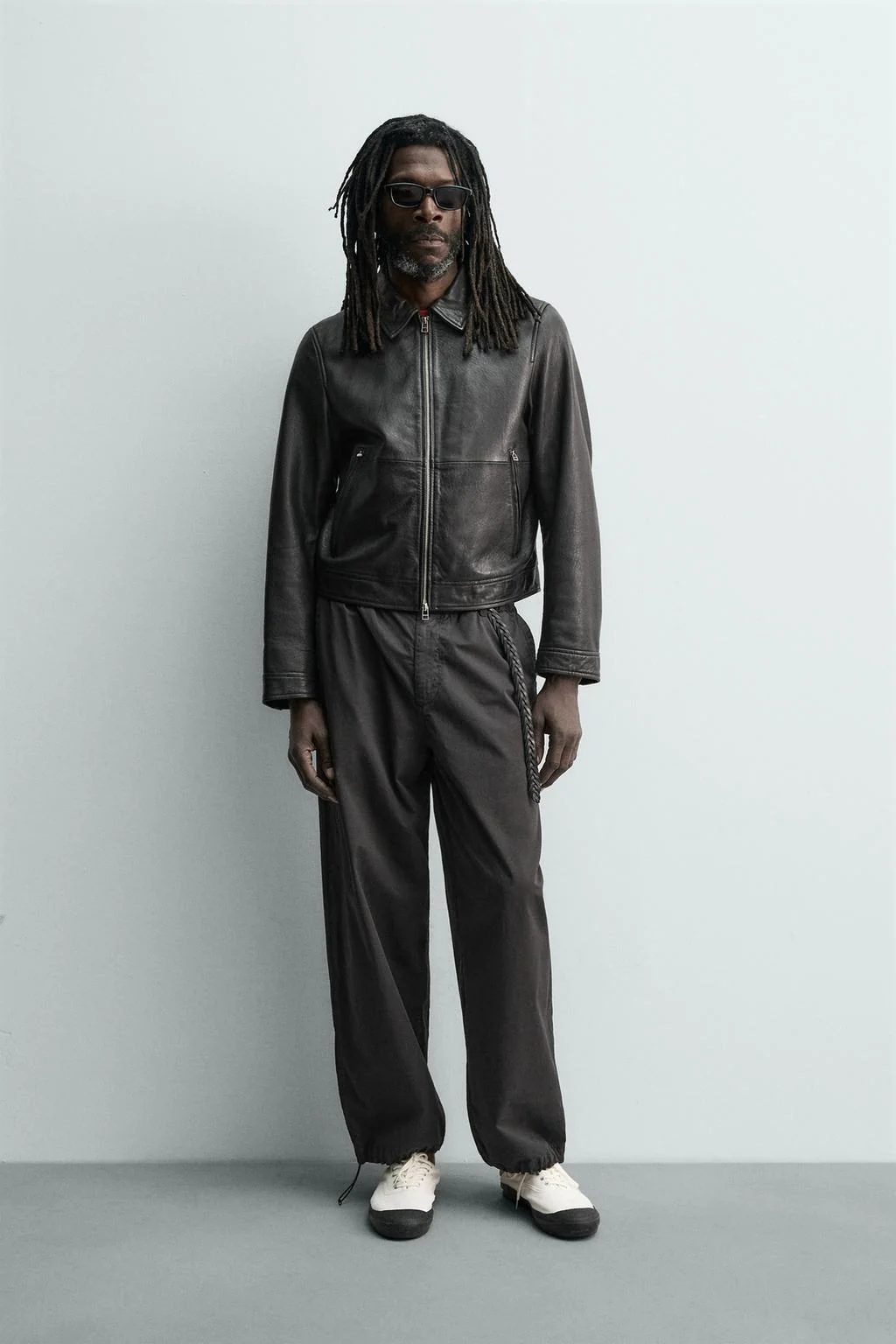 AARON LEVINE X ZARA RELAXED FIT COTTON TROUSERS
