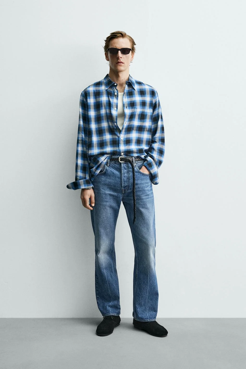 FLOWING CHECK SHIRT AARON LEVINE X ZARA