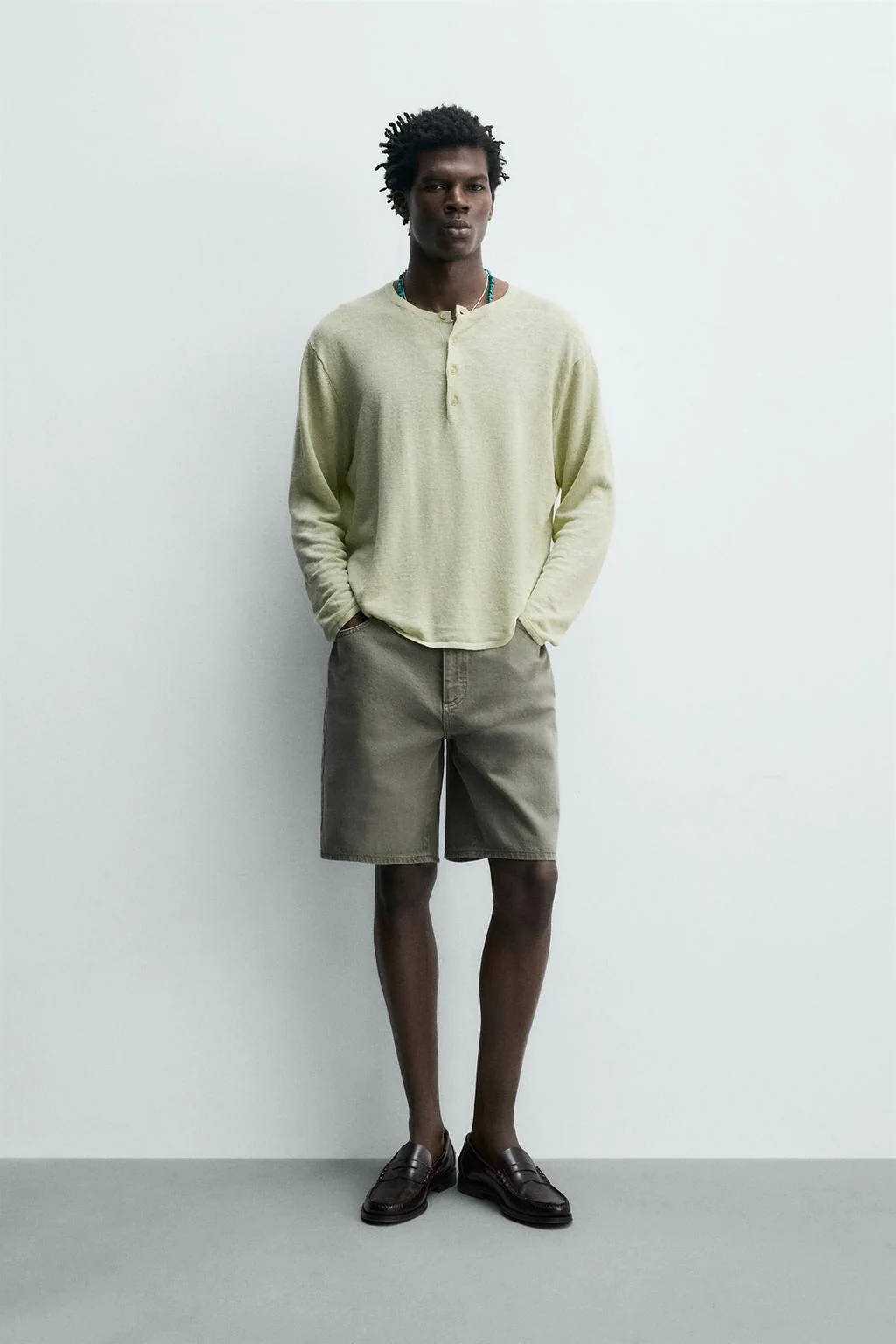 REGULAR FIT DENIM BERMUDA SHORTS