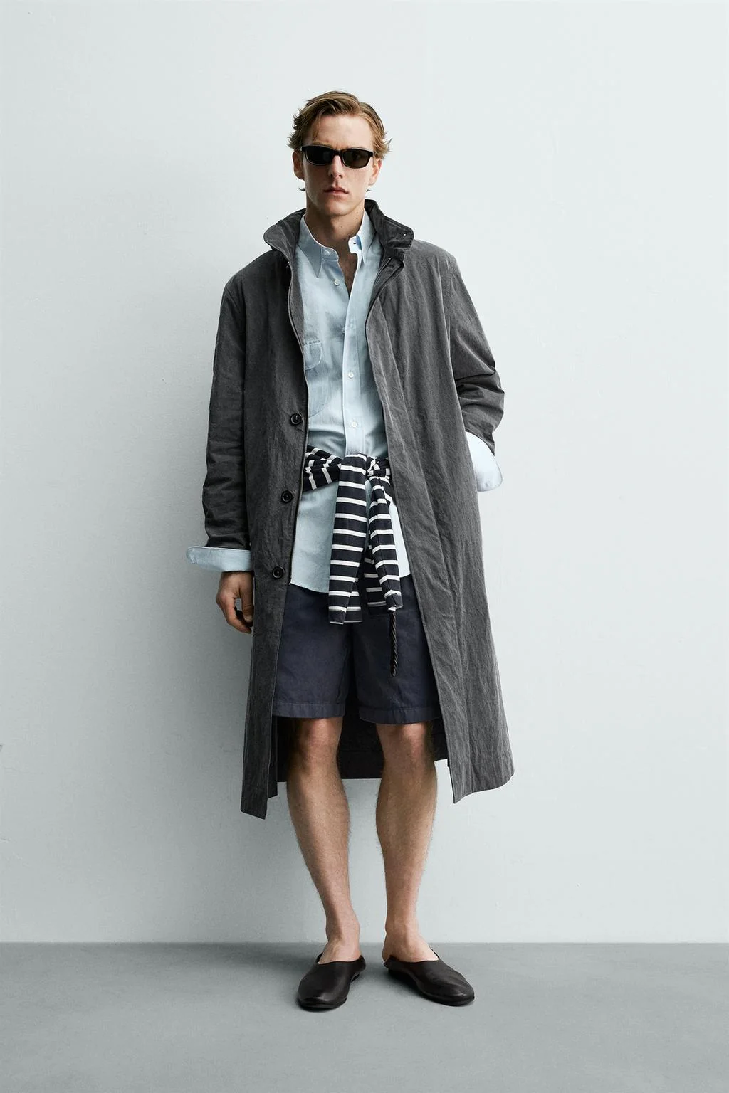 ЛЕГКАЯ ТРЕНЧКОТ С ЭФФЕКТОМ СТИРКИ ААРОН ЛЕВИН X ZARA — Мужское