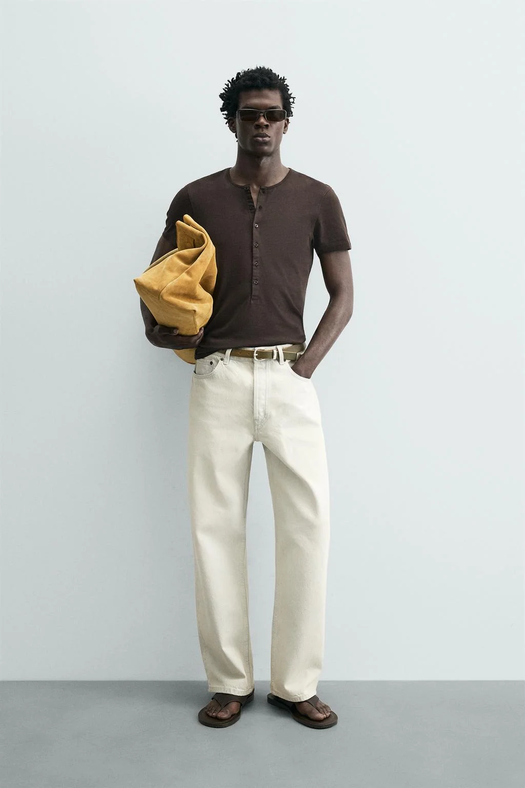 SLIM FIT HENLEY T-SHIRT