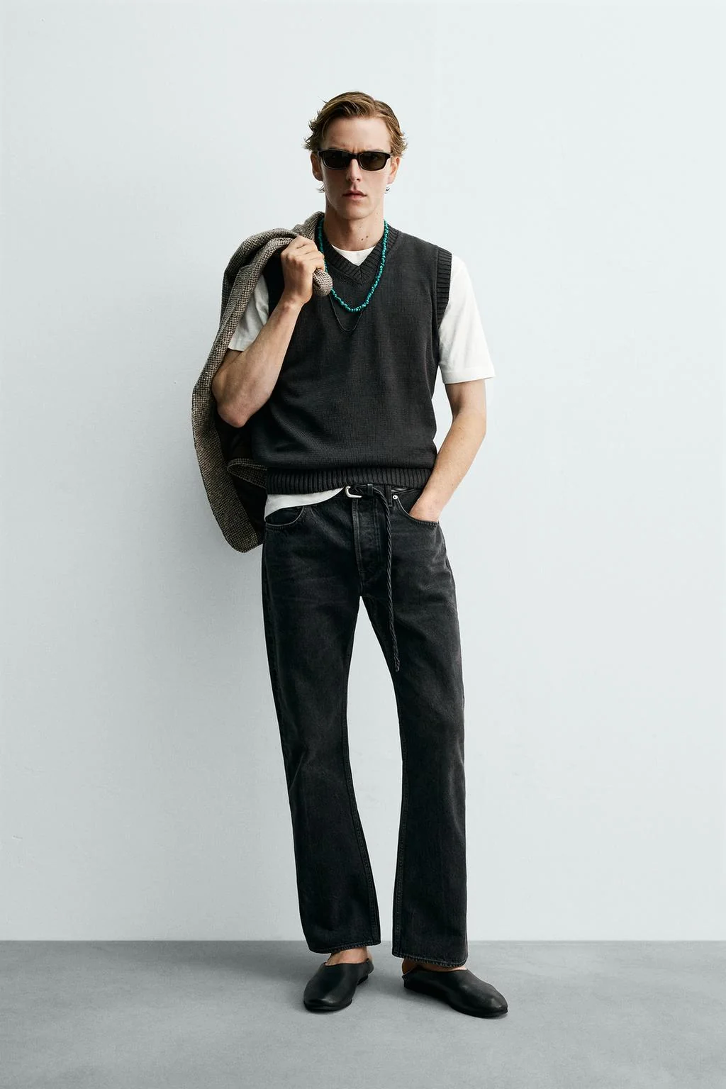 100% LINEN KNIT VEST AARON LEVINE X ZARA