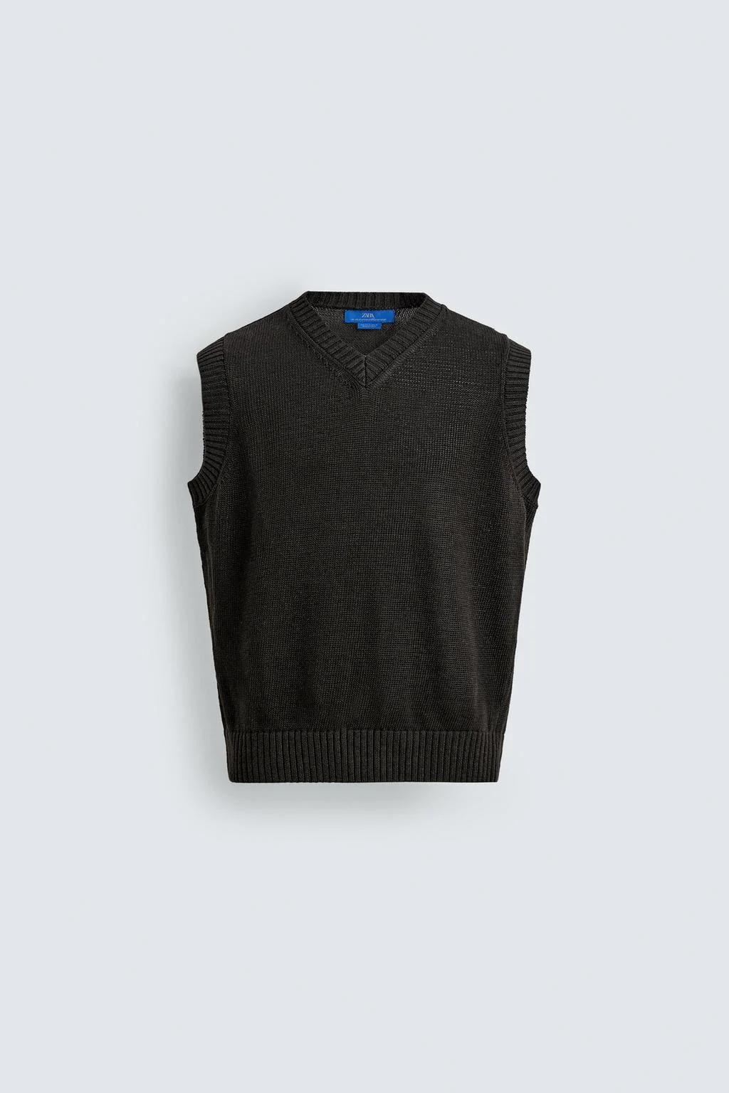 100% ЛЬНЯНОЙ ТРИКОТАЖНЫЙ ЖИЛЕТ AARON LEVINE X ZARA