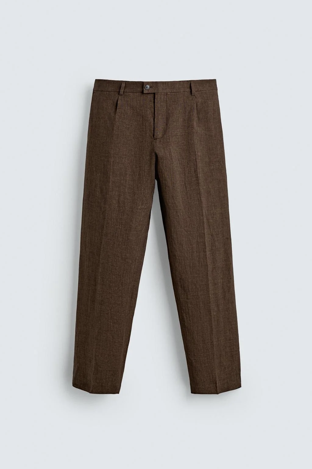 REGULAR FIT 100% LINEN SUIT TROUSERS