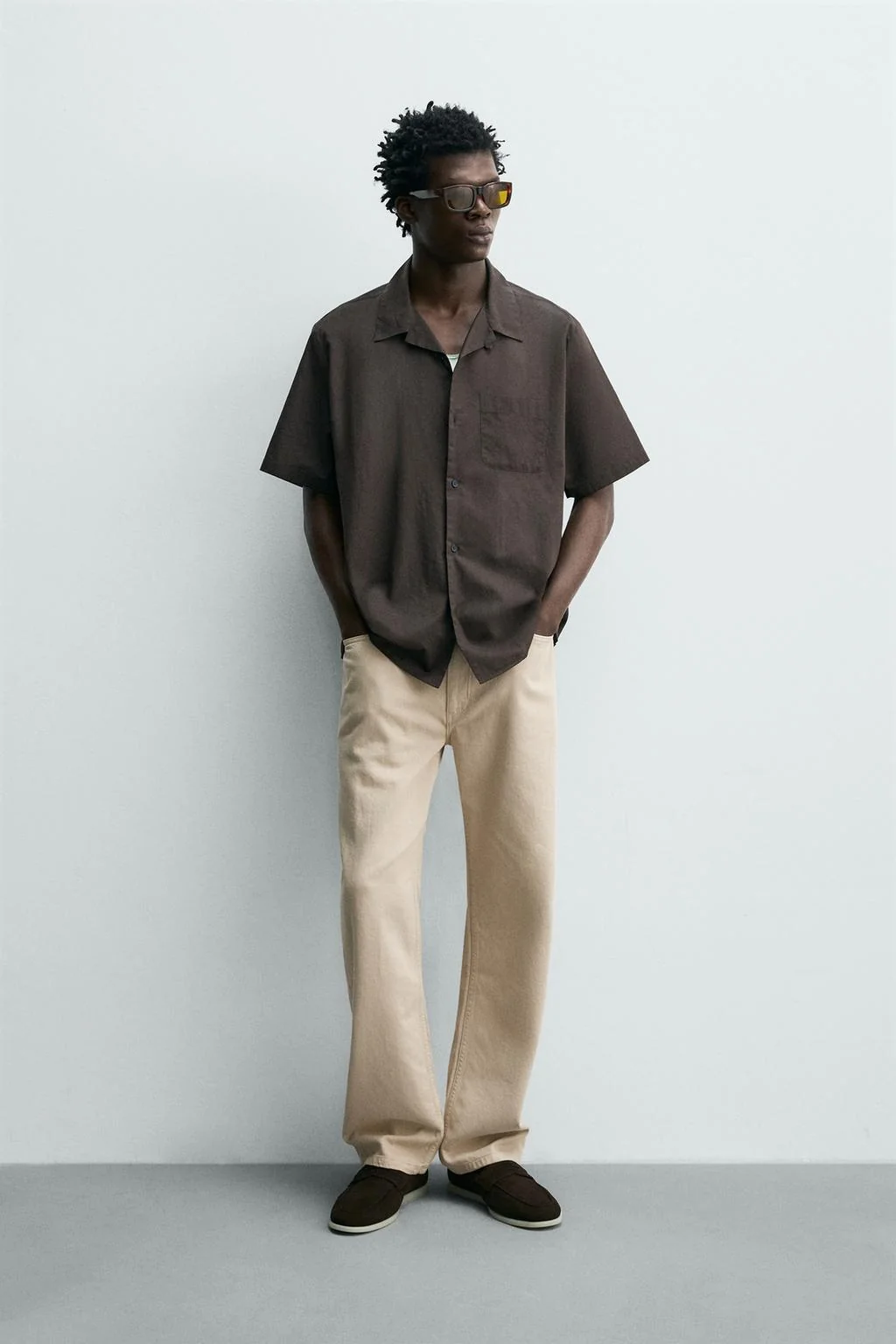 REGULAR FIT COTTON VOILE SHIRT