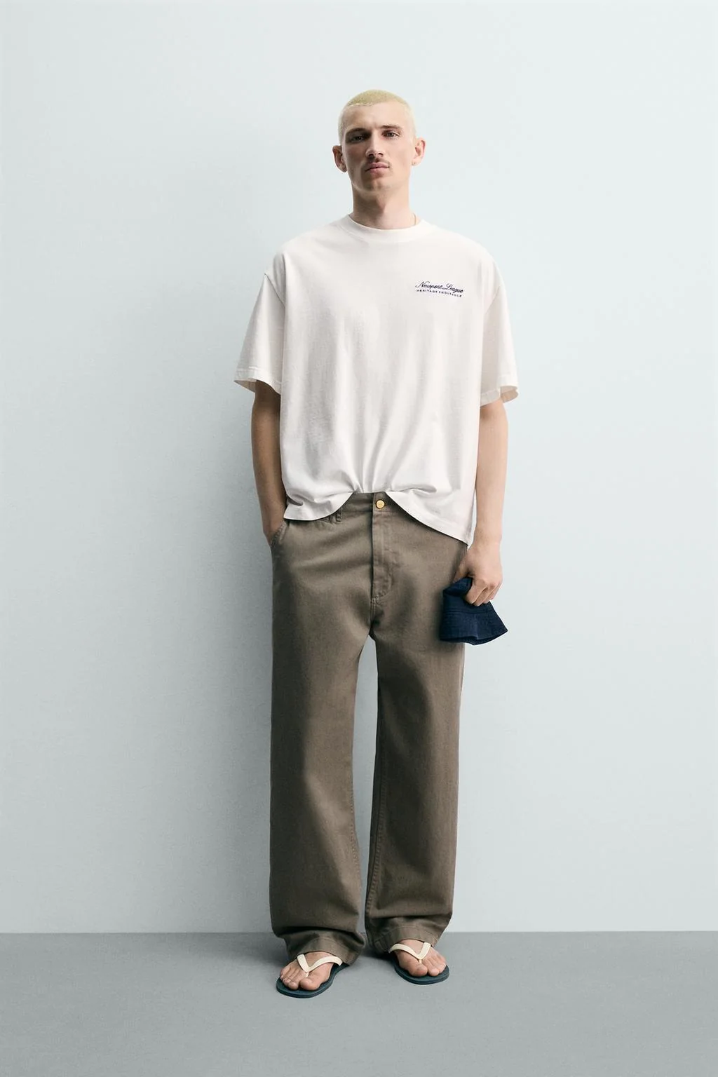 CONTRAST NAUTICAL PRINT T-SHIRT