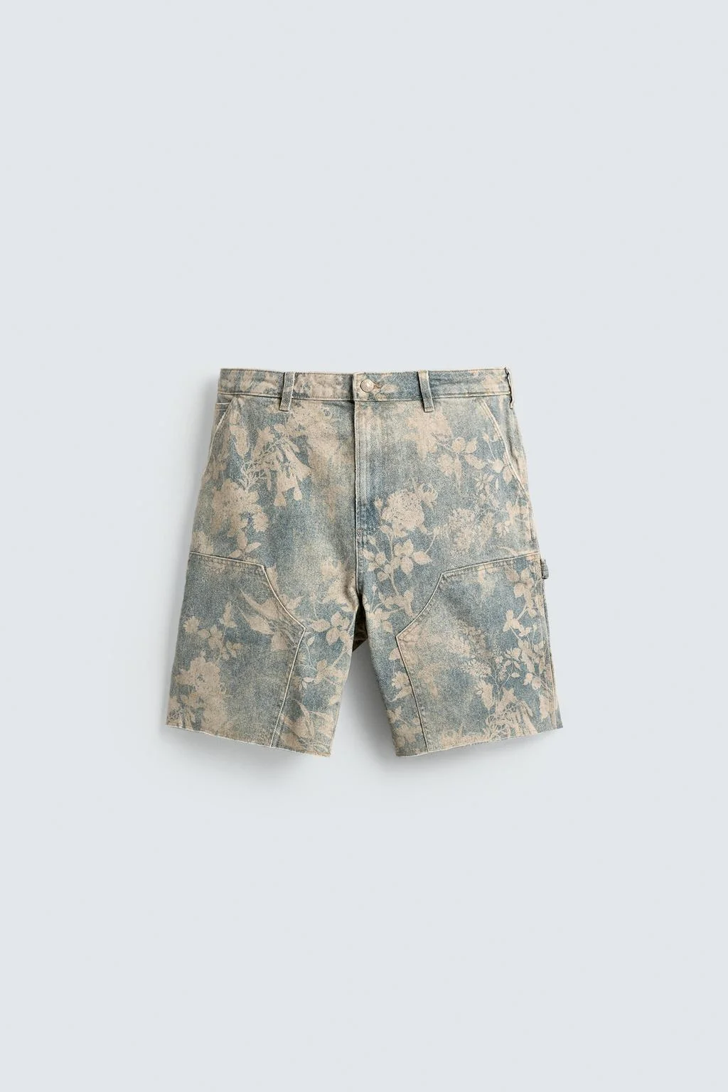 FLORAL PRINT CARPENTER BERMUDA SHORTS