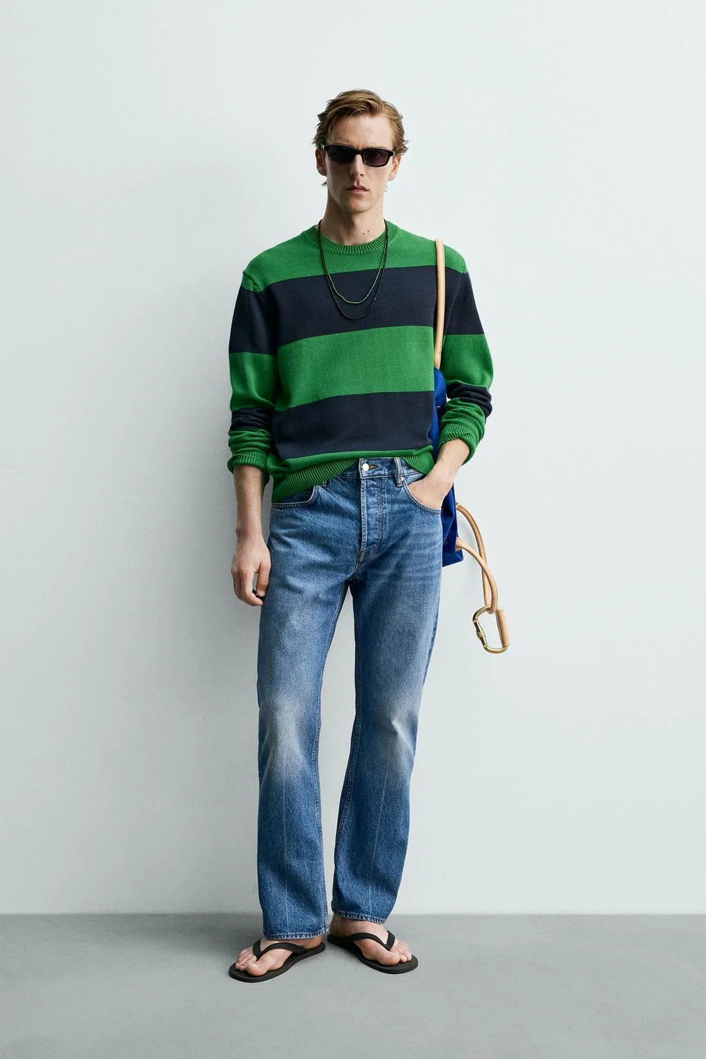 Полосатый жаккардовый свитер аарон левин X ZARA