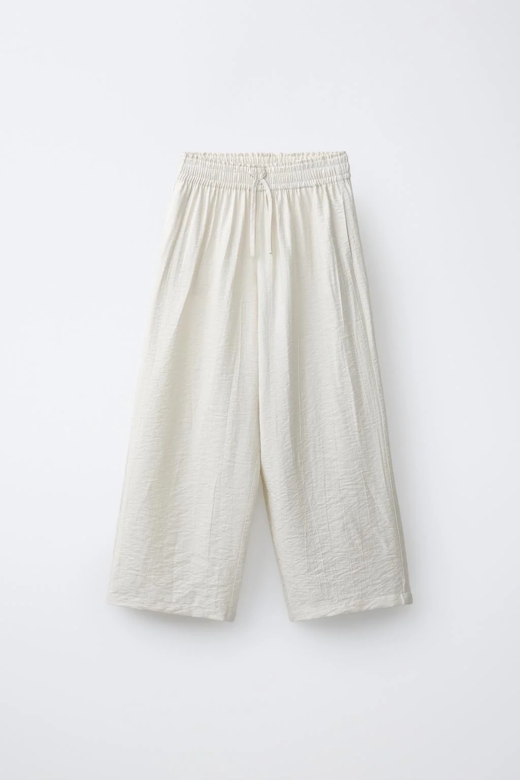 WIDE-LEG TROUSERS WITH WRINKLED EFFECT