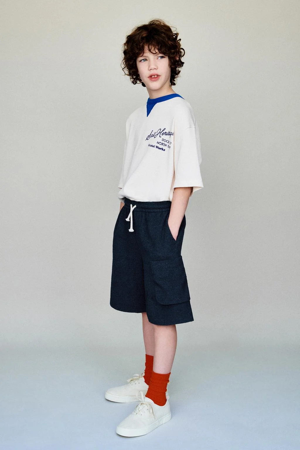 TERRY-EFFECT BERMUDA SHORTS