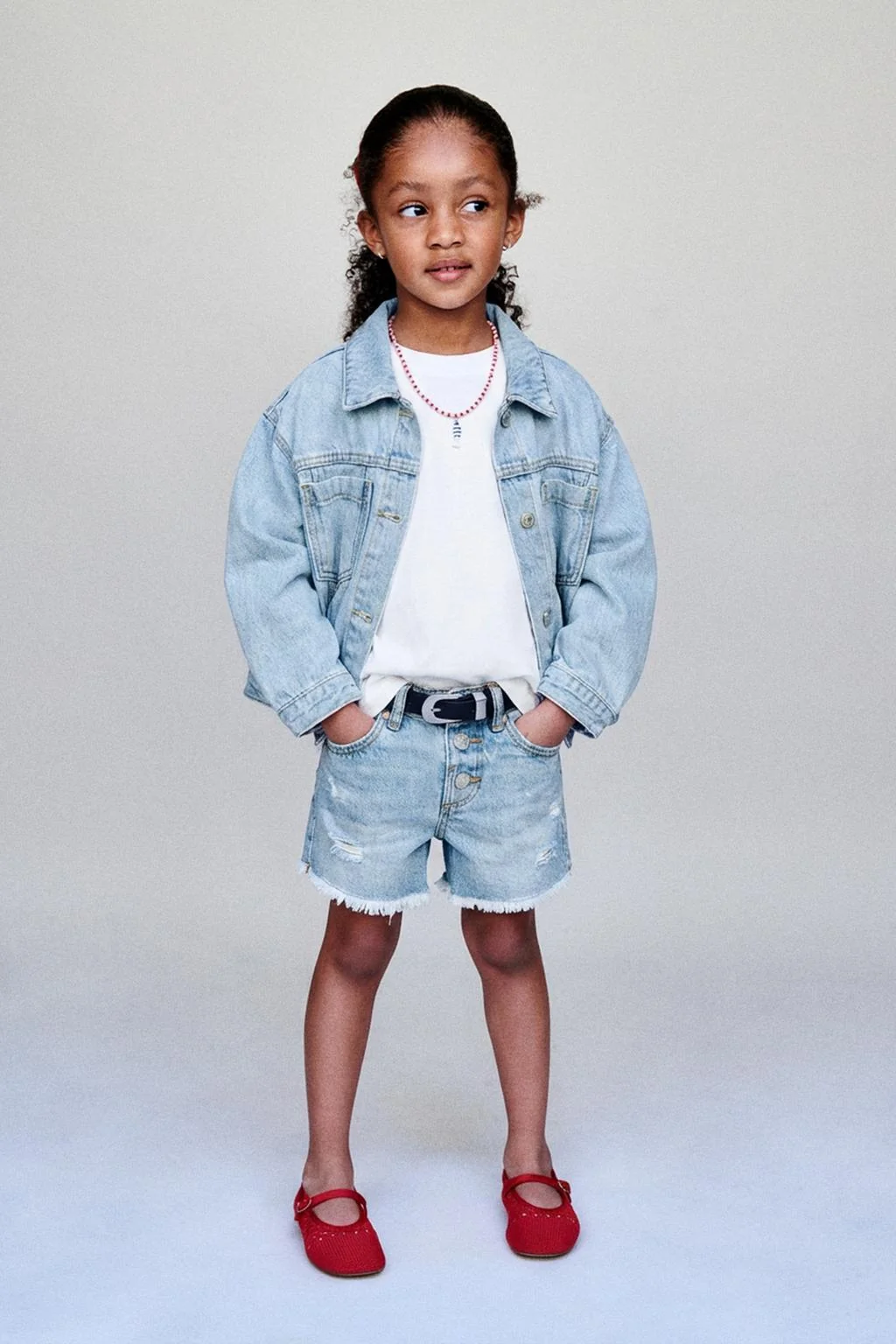 RIPPED DENIM BERMUDA SHORTS