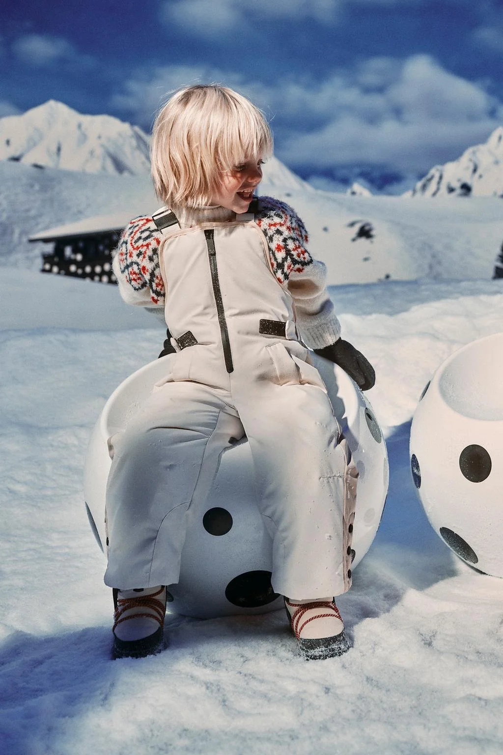 Длинный комбинезон на лямках с цветблоком, водонепроницаемый и ветрозащитный