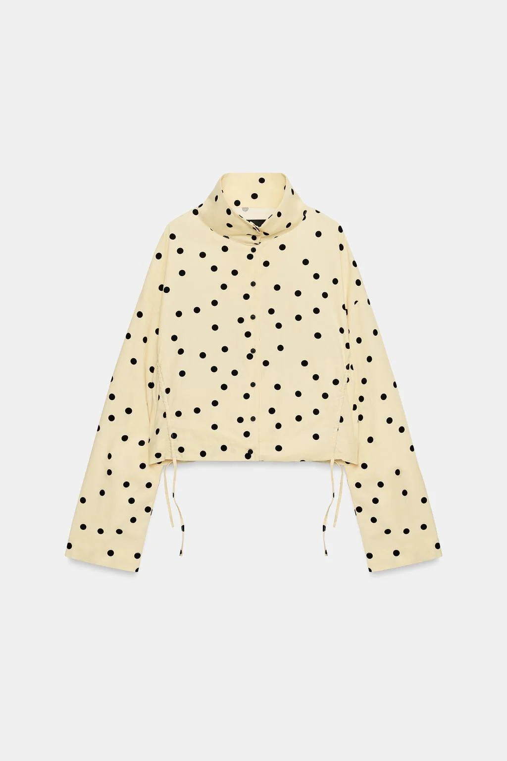 GATHERED POLKA DOT JACKET