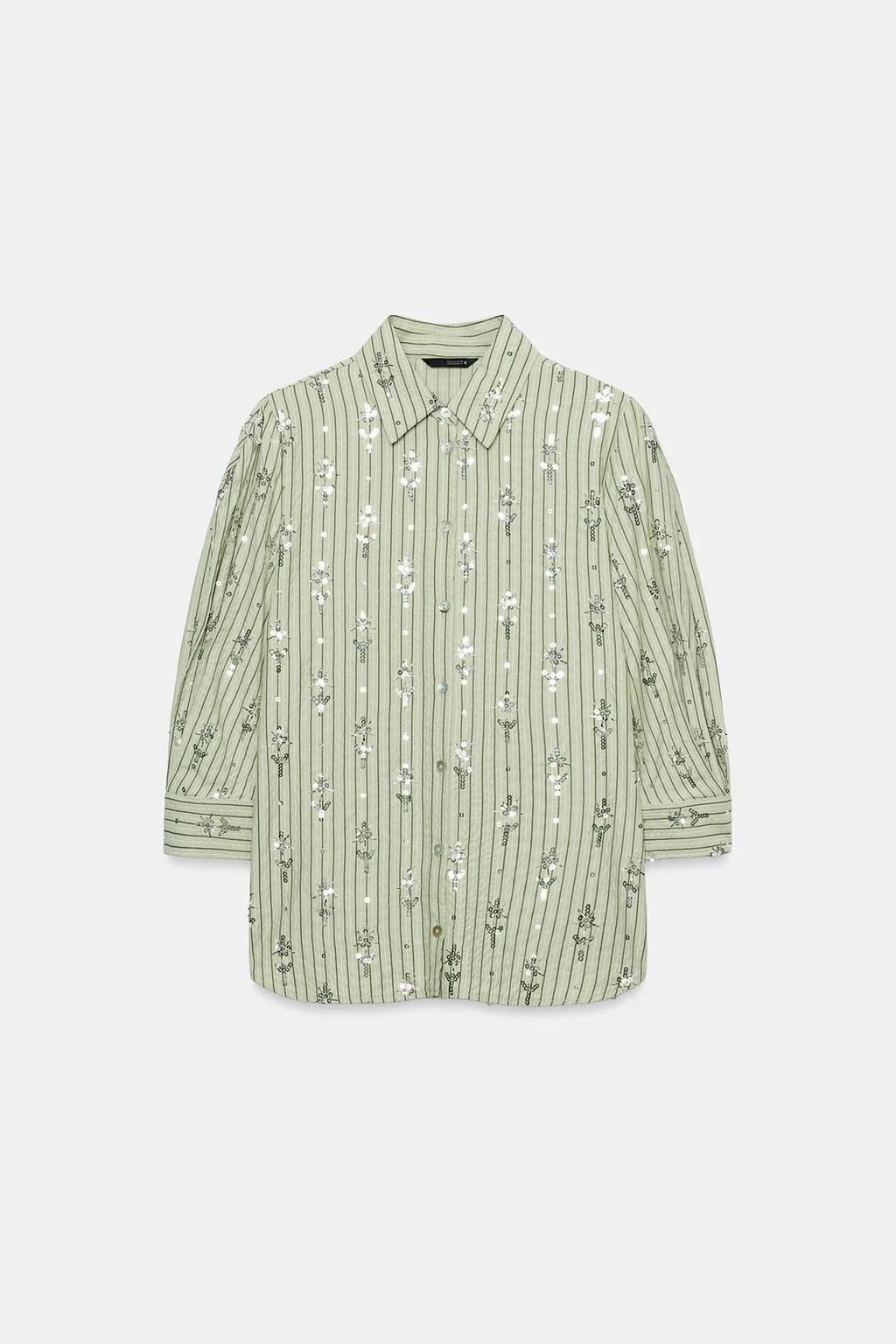 STRIPED SEQUIN SHIRT