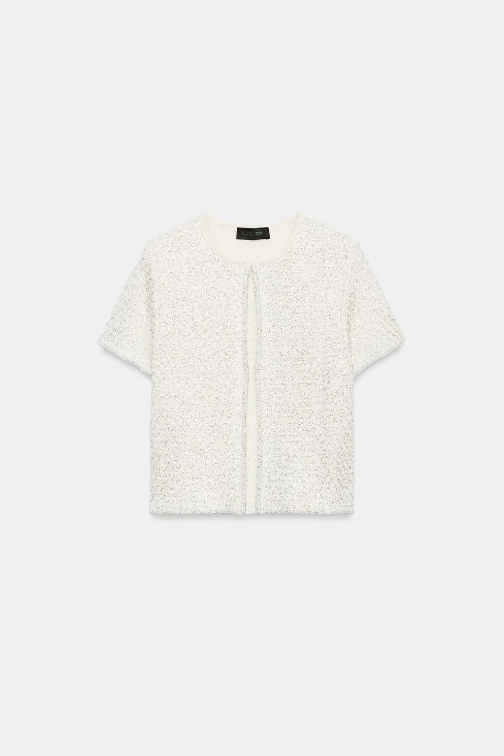 SEQUIN METALLIC THREAD CARDIGAN