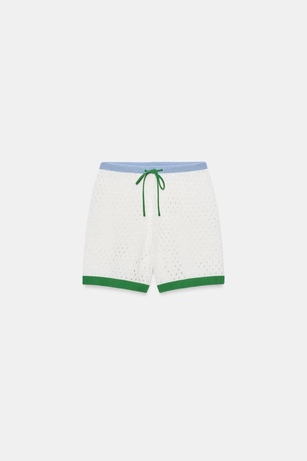 CUTWORK KNIT SHORTS