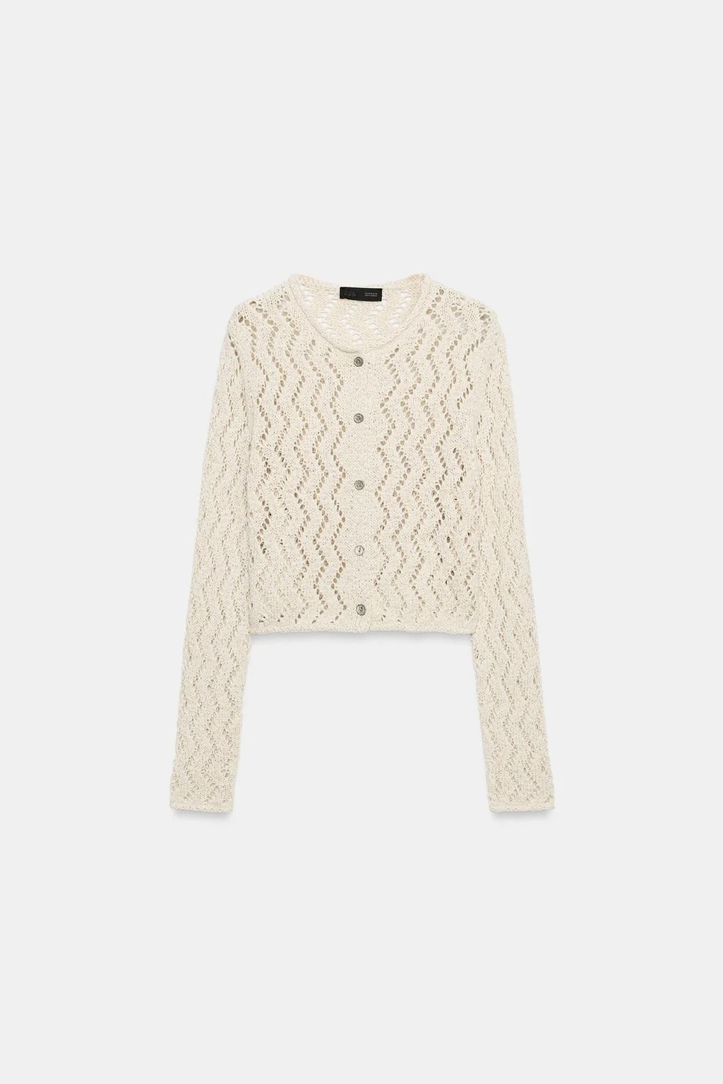 CUTWORK ZIGZAG CARDIGAN