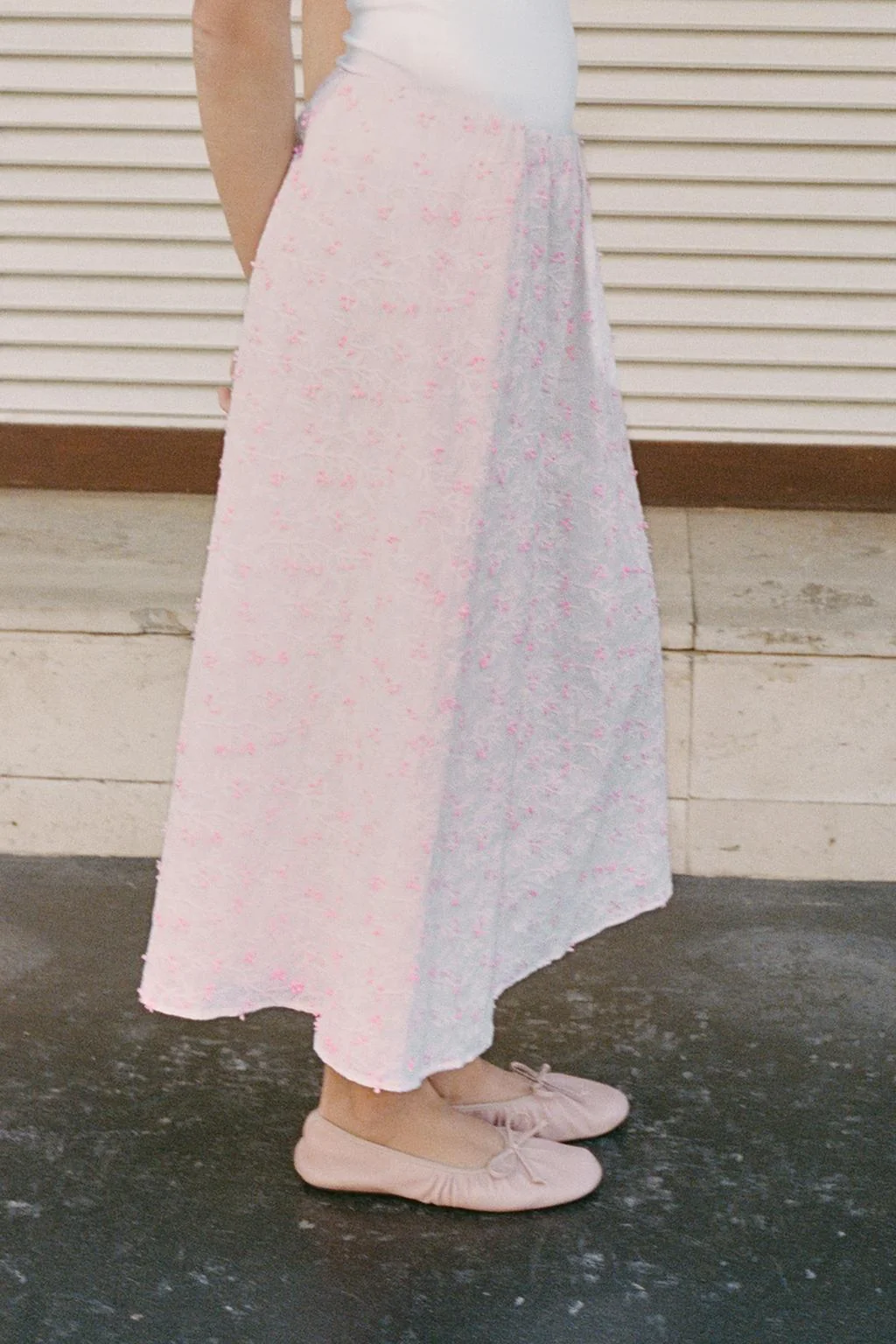 STRUCTURED LAYERED MIDI SKIRT