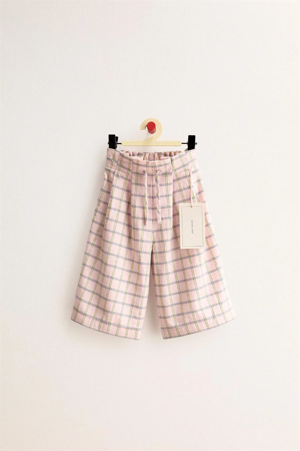 Брюки с широкими штанинами в клетку ZARA TIMELESS — Зара Таймлесс