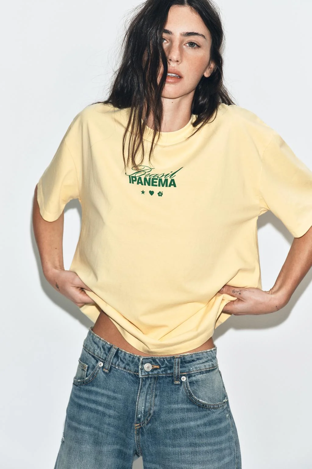 FADED-EFFECT TEXT T-SHIRT