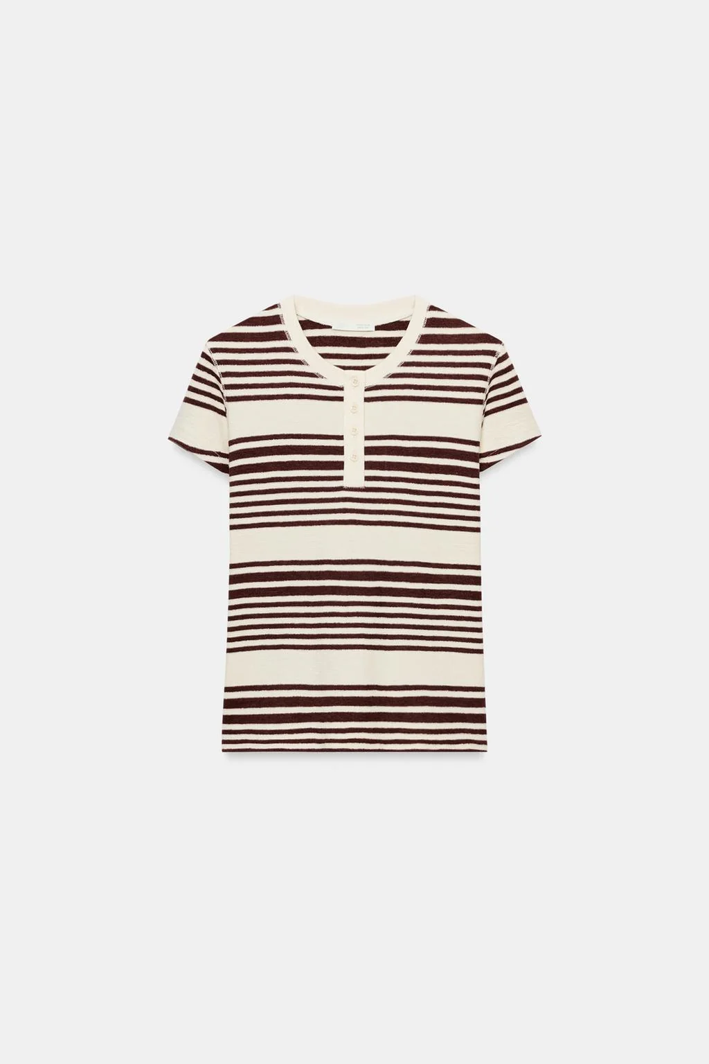STRIPED HENLEY T-SHIRT