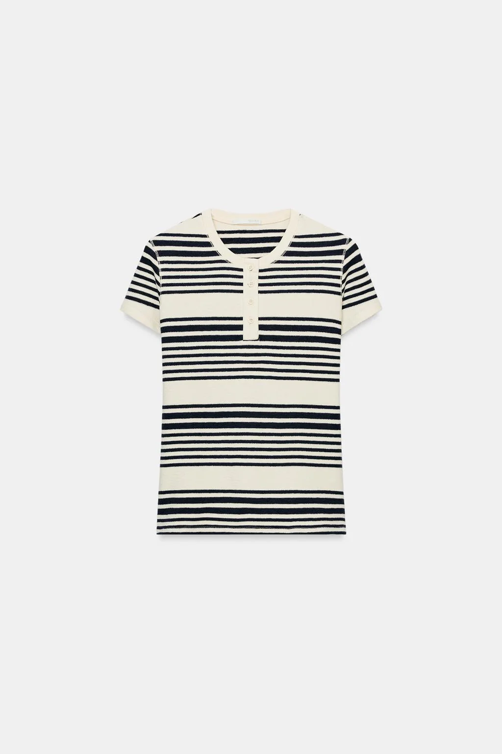 STRIPED HENLEY T-SHIRT
