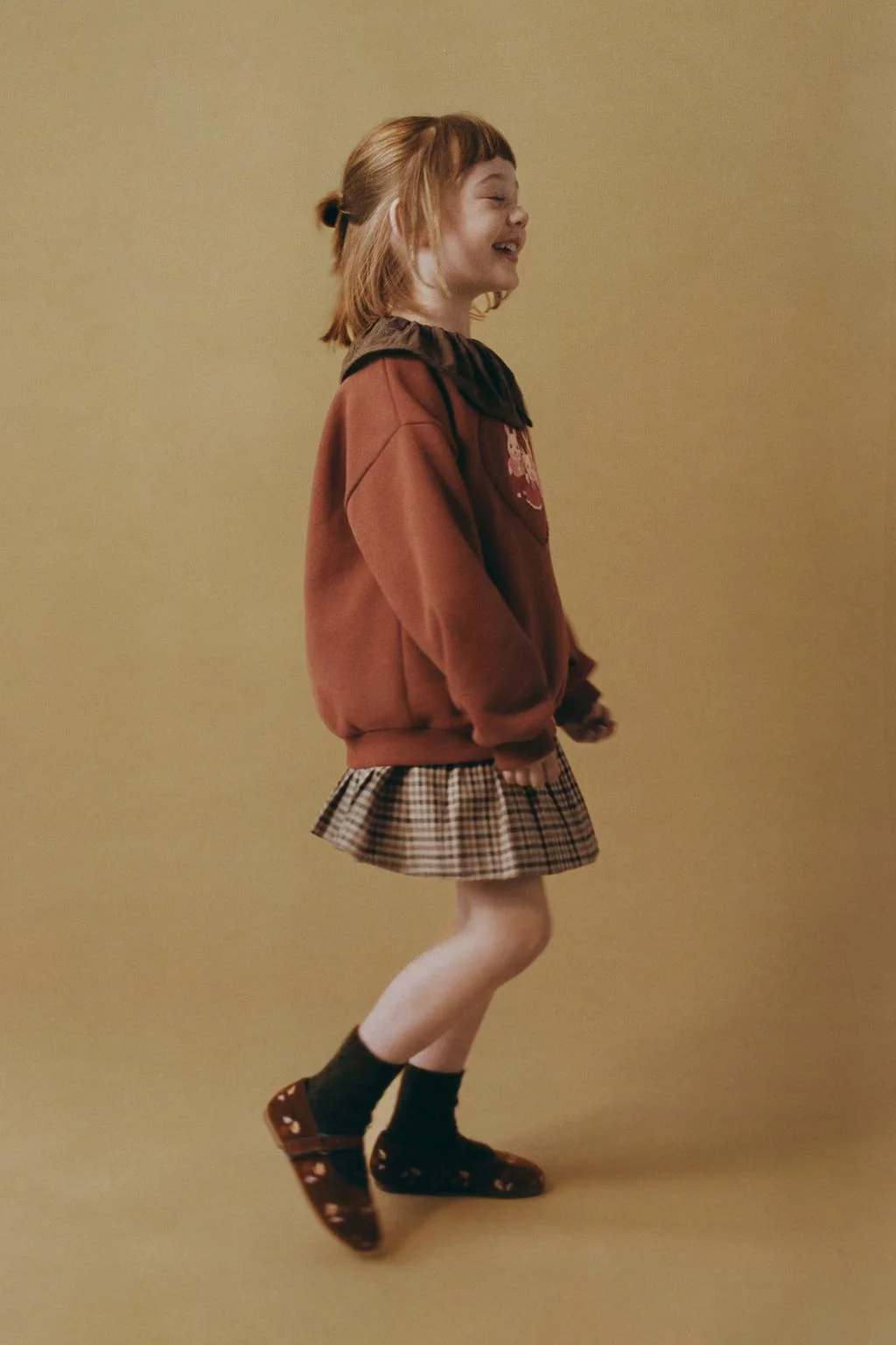 Складчатая клетчатая юбка-бермуды — Шорты-шорты