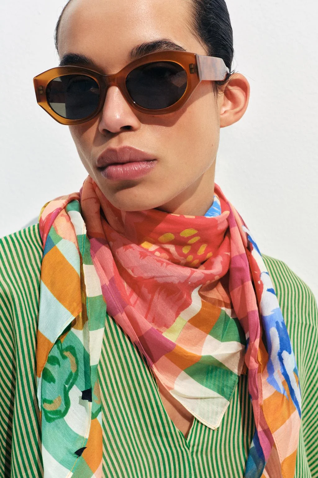 MODAL SILK FLORAL PRINT SCARF