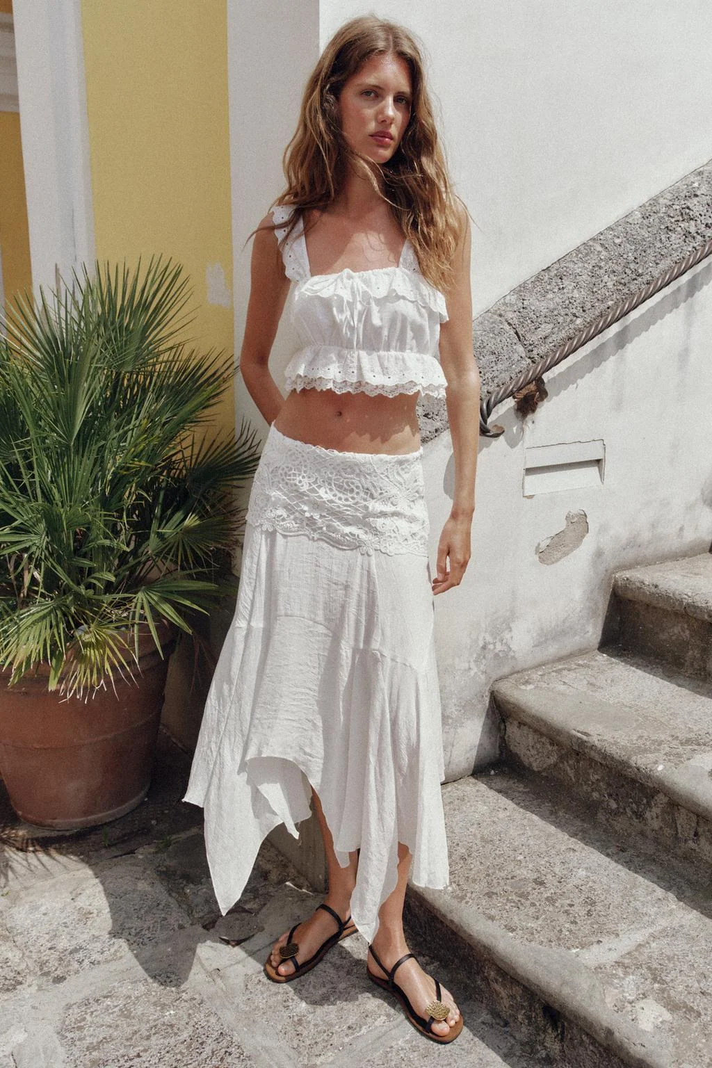 CROP TOP WITH CUTWORK EMBROIDERY