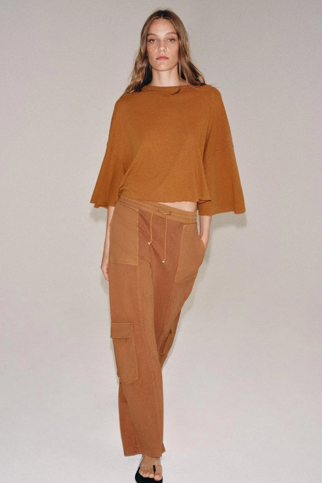 FADED-EFFECT CARGO TROUSERS