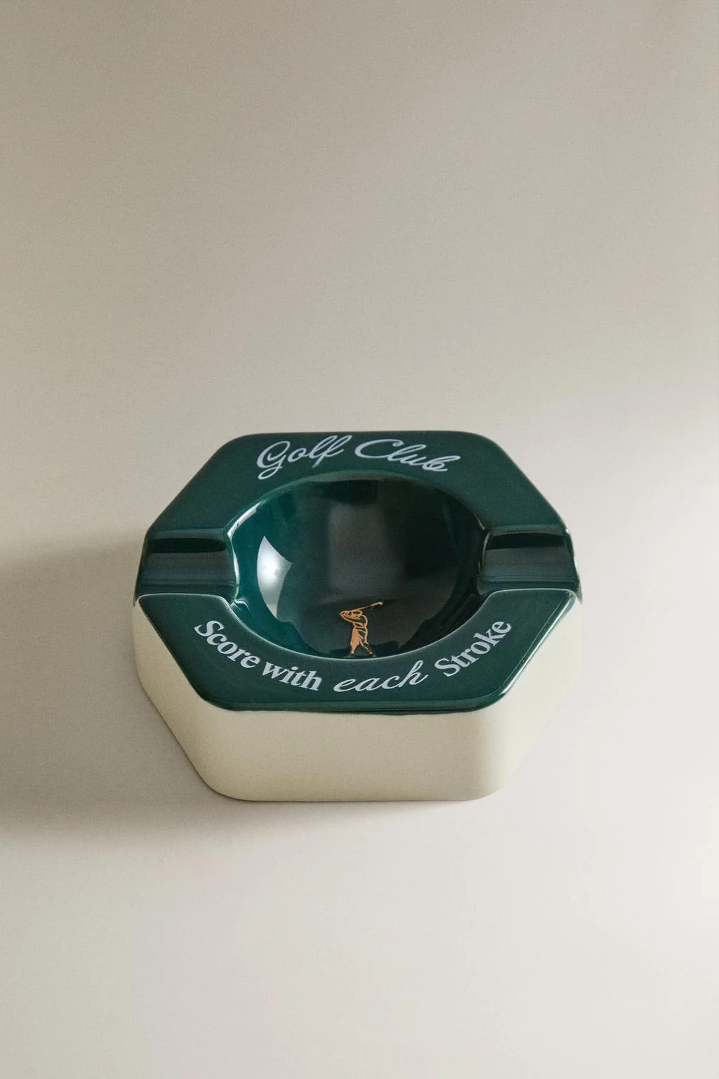 CERAMIC GOLF ASHTRAY