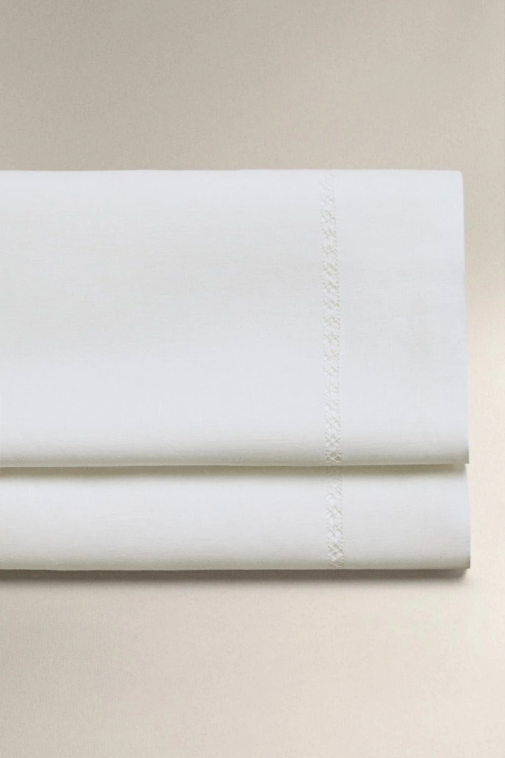 HEMSTITCHED LINEN FLAT SHEET