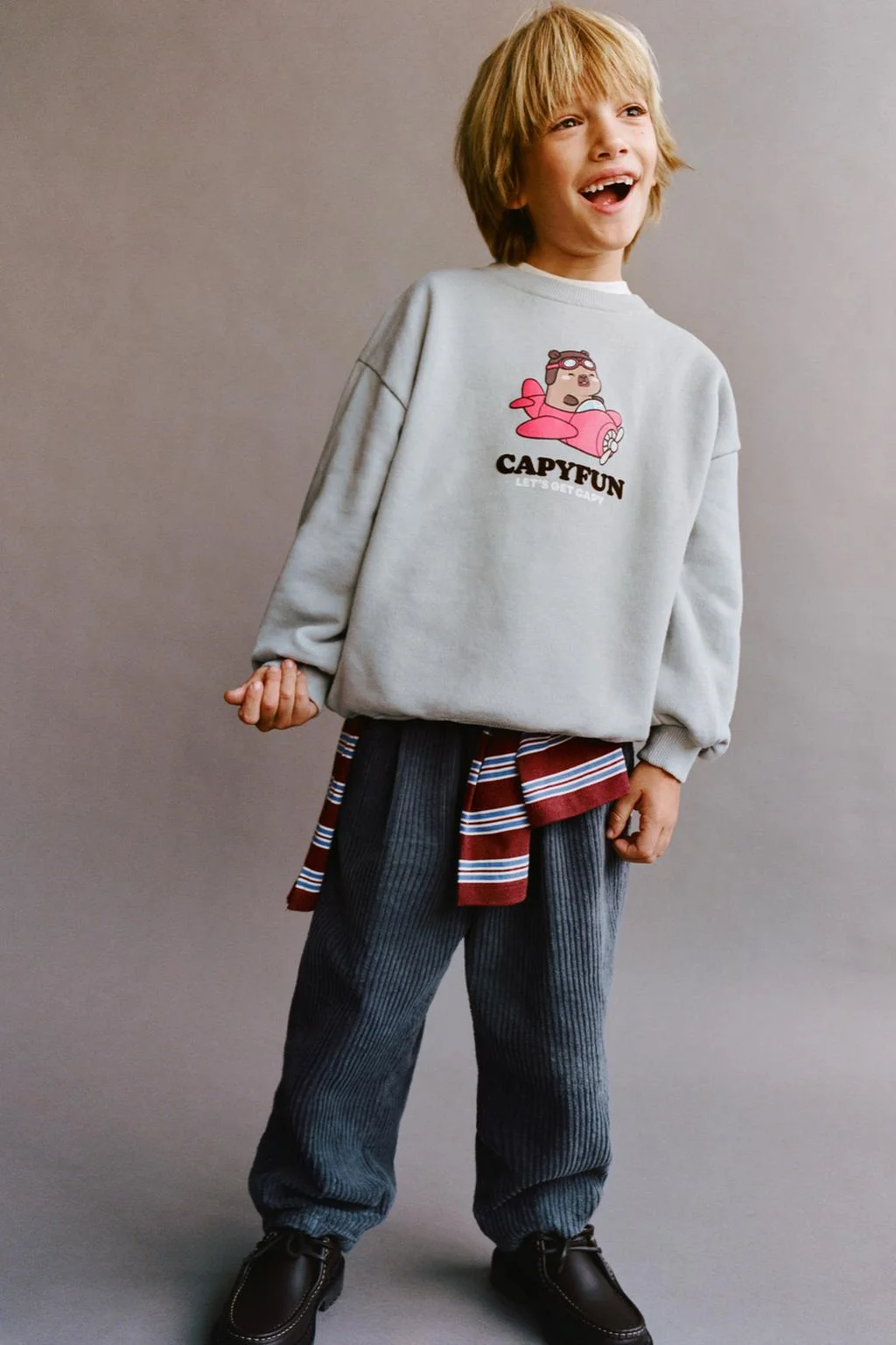 Бархатные брюки баллон с широким рубчиком — Однотонные