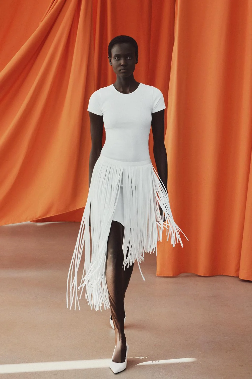 SHORT SLEEVE RIBBED T-SHIRT