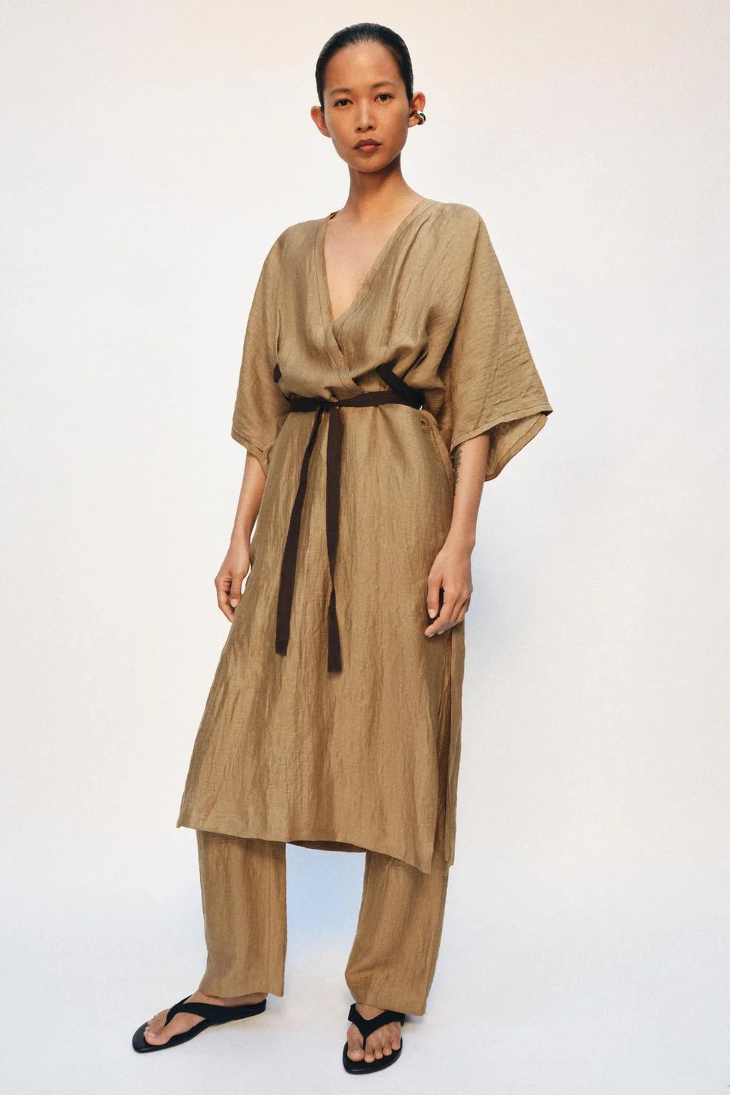 ZW COLLECTION LINEN BLEND TUNIC DRESS