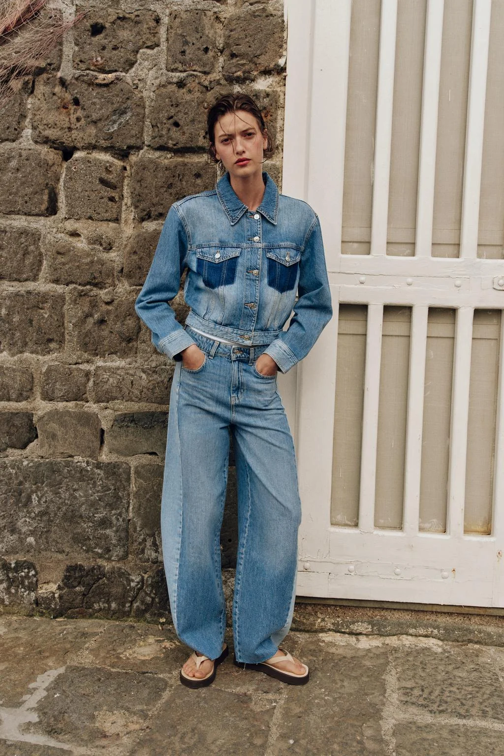Z1975 COMBINED BARREL MID-WAIST JEANS