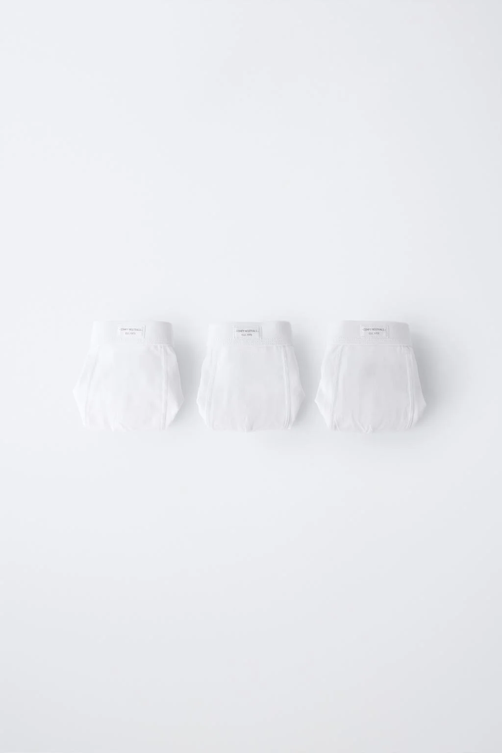 2-6 лет / Набор из 3 однотонных боксеров с лейблом — 1½ - 6 лет | мальчик