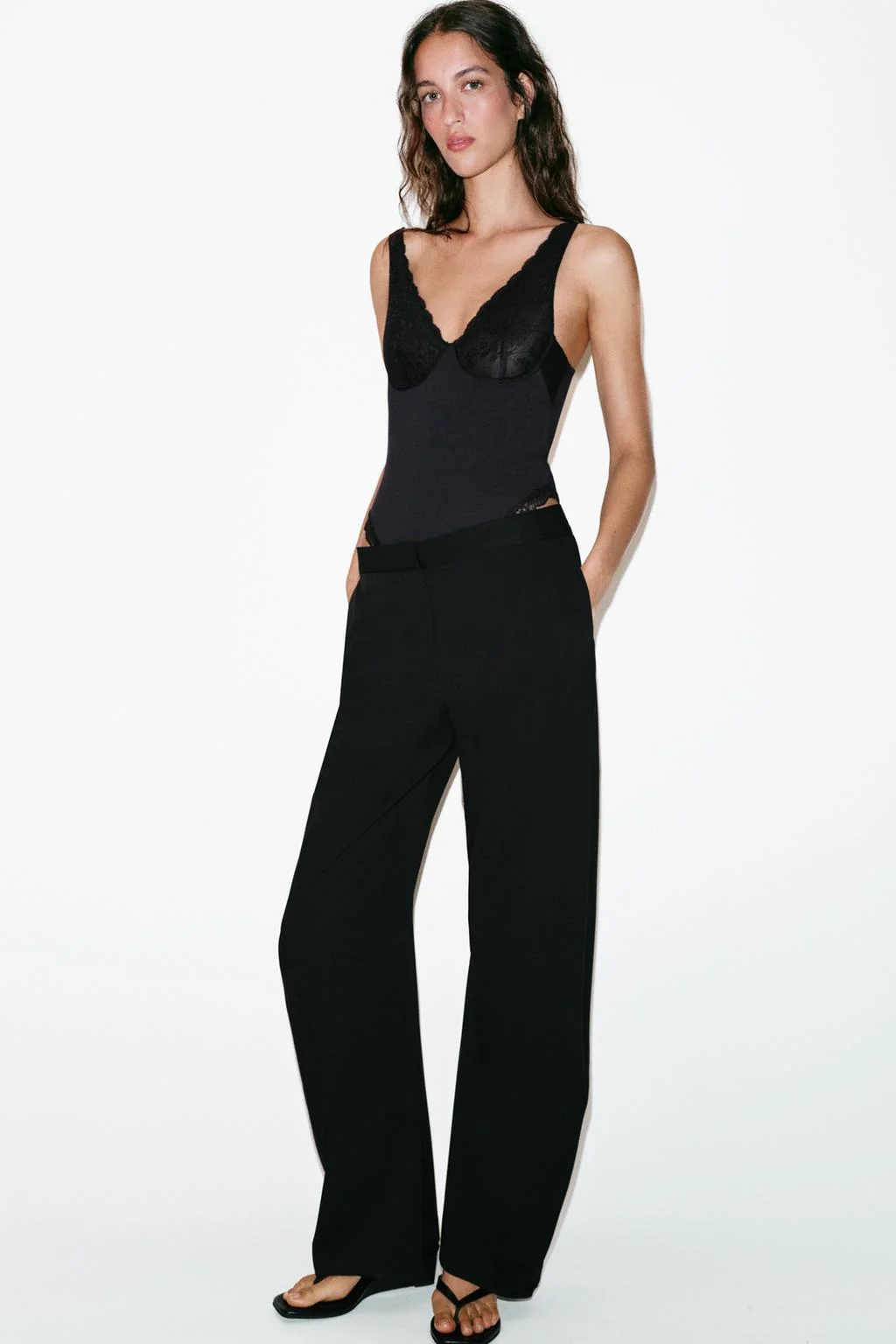 COMBINED LACE BODYSUIT