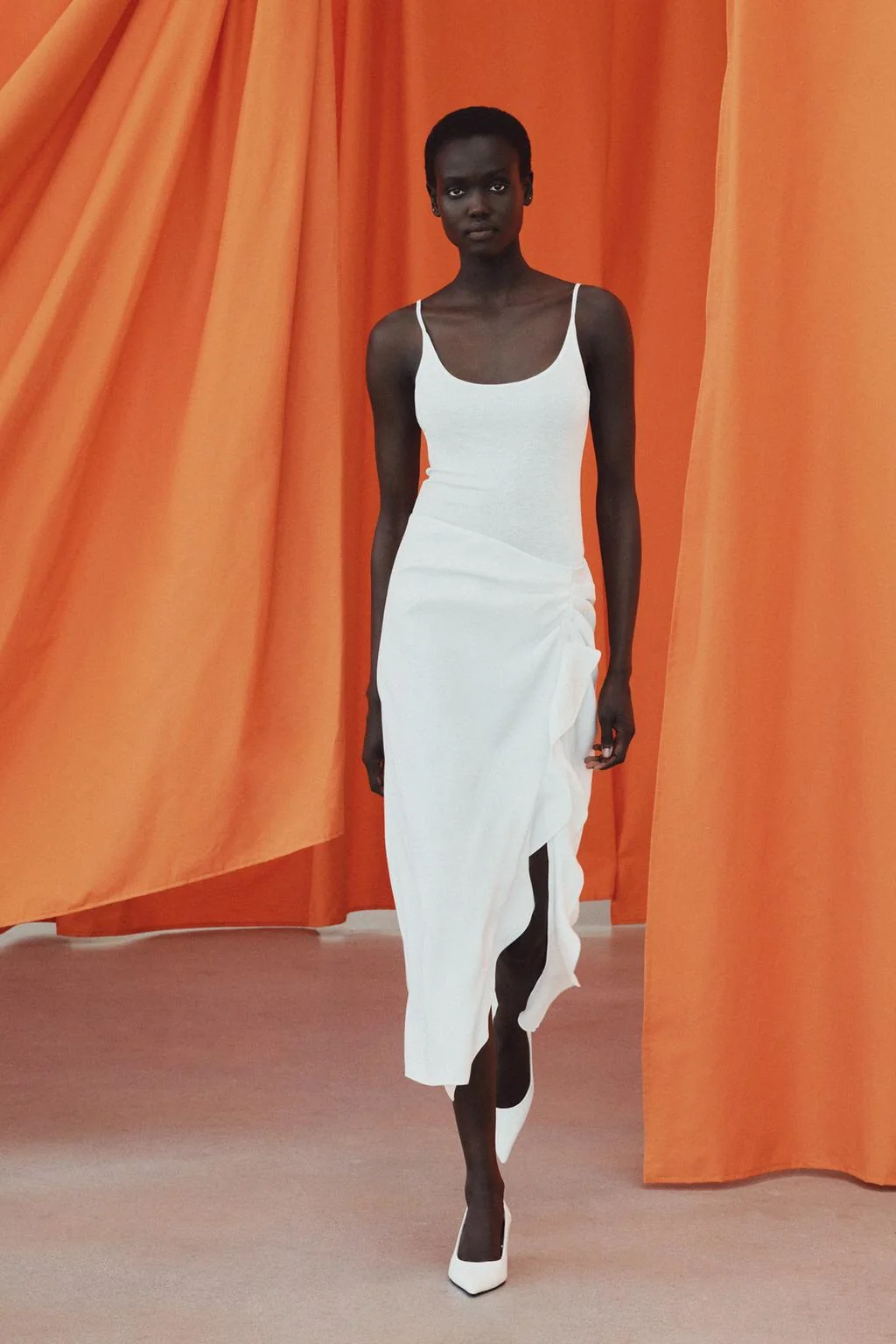 ZW COLLECTION MIDI SKIRT WITH RUFFLE