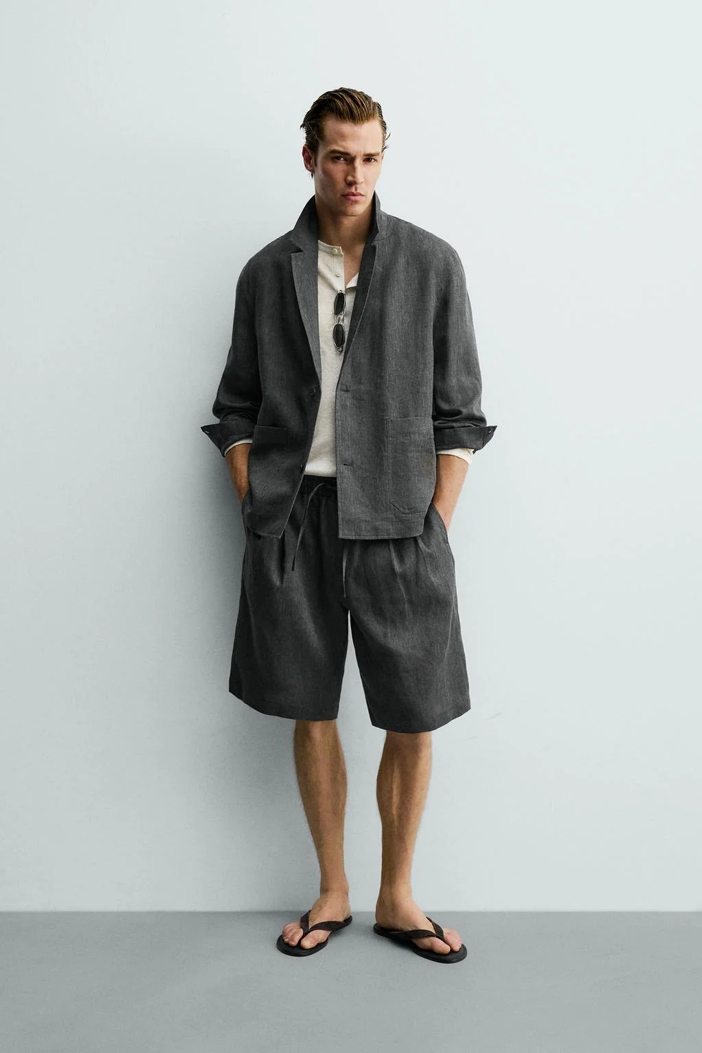 100% LINEN OVERSHIRT