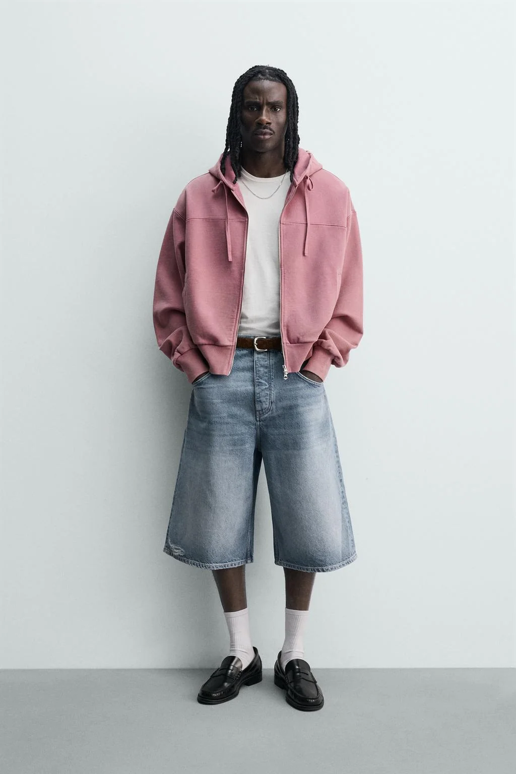 BAGGY FIT DENIM BERMUDA SHORTS