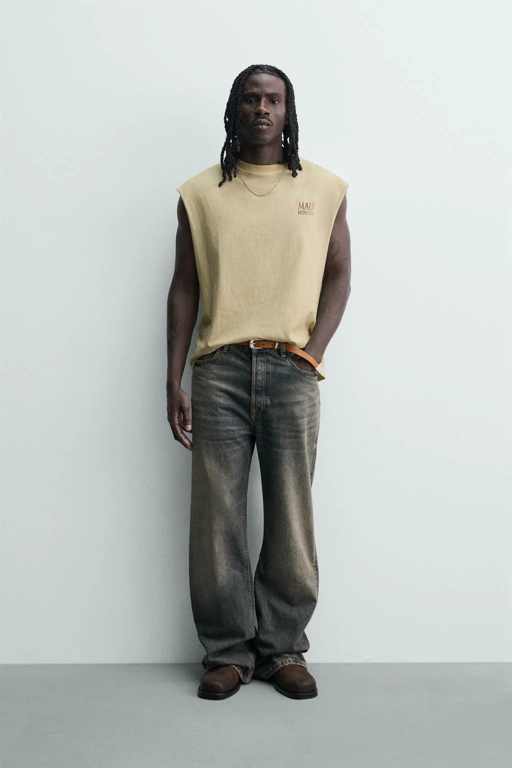 RELAXED FIT TANK TOP WITH PRINT