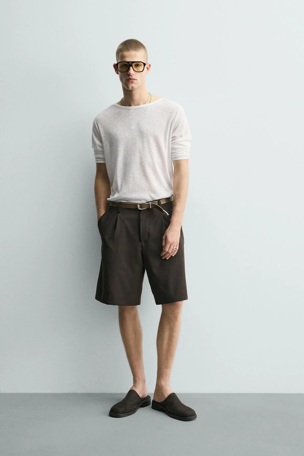 RELAXED FIT RIBBED T-SHIRT