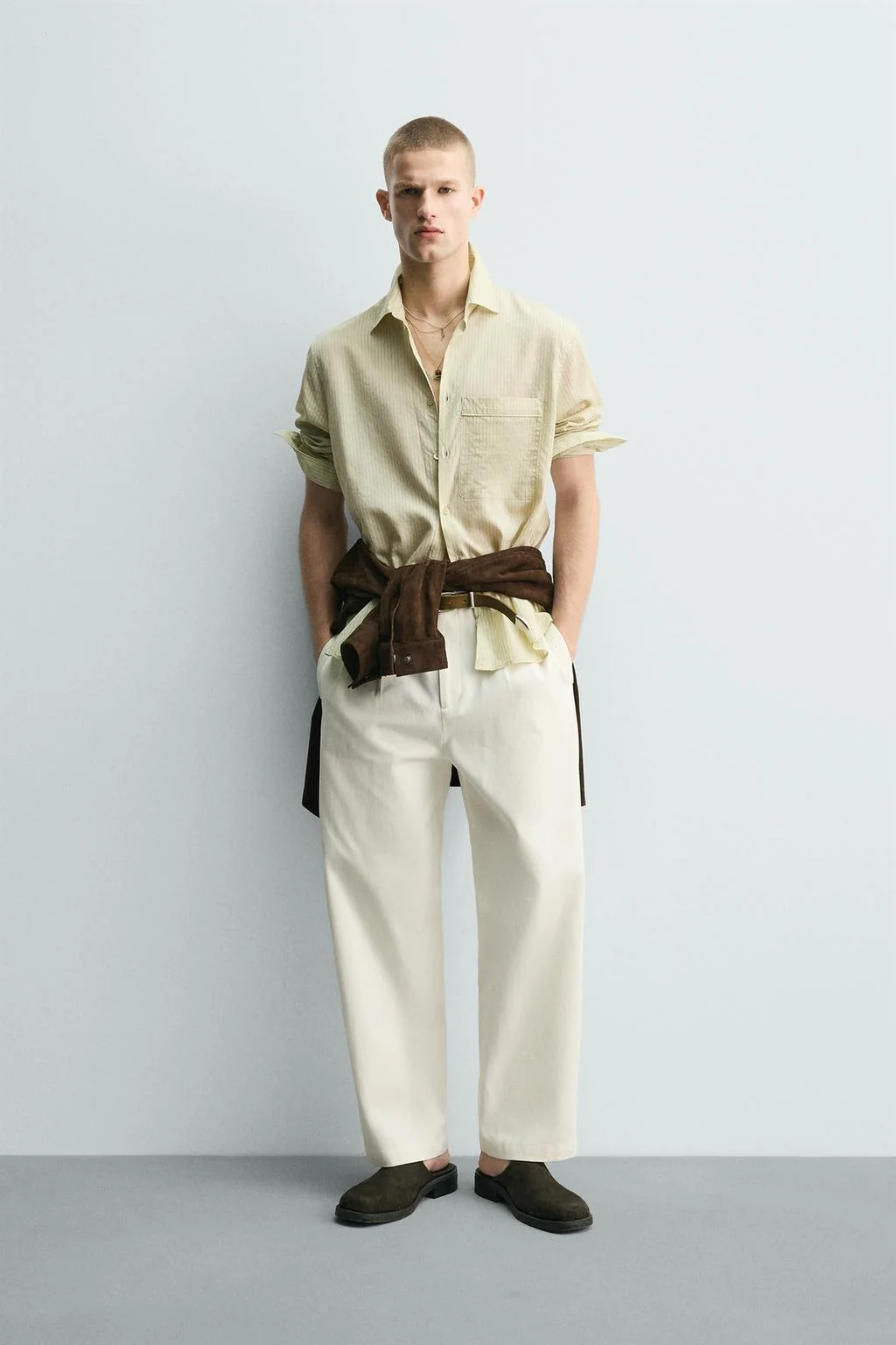 STRIPED FLOWING SHIRT